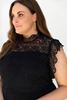 Immagine di PLUS SIZE LACE BODICE PLEATED DRESS